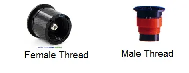 sprinkler nozzle threads