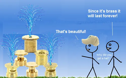 brass nozzles fountain