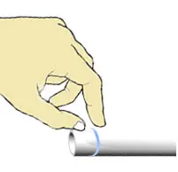 Measuring PVC pipe using string